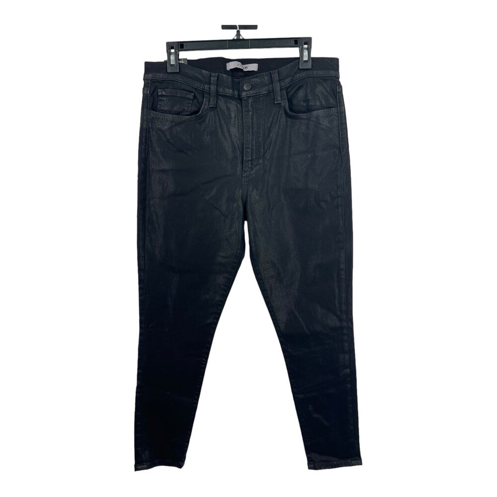 Joe's Jeans high rise skinny ankle coated black size 33